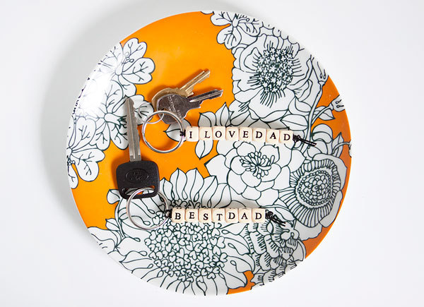 handmade Father's Day keychain