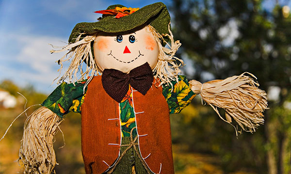 A happy scarecrow