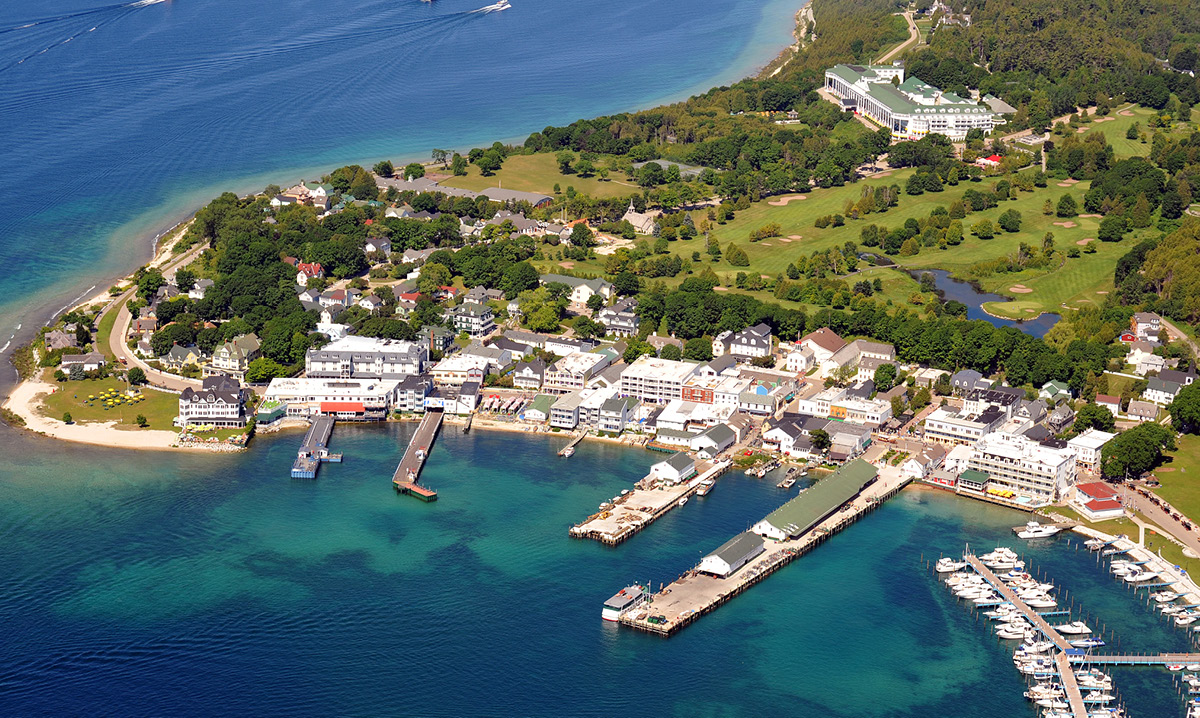 Boat dock on Mackinac Island