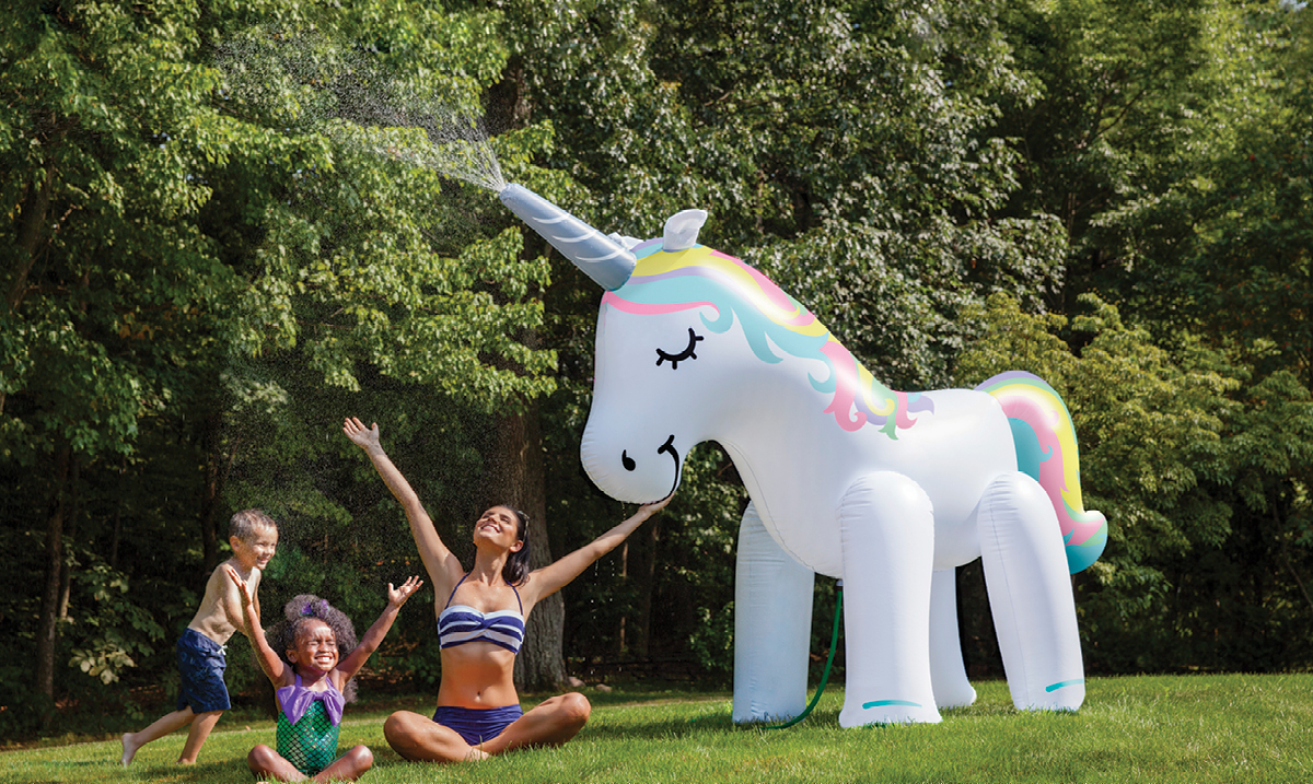 Win a Unicorn Lawn Sprinkler from Big Mouth Toys