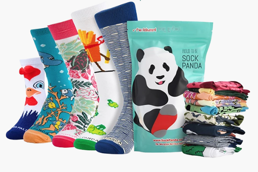 Socks from a Sock Panda subscription box