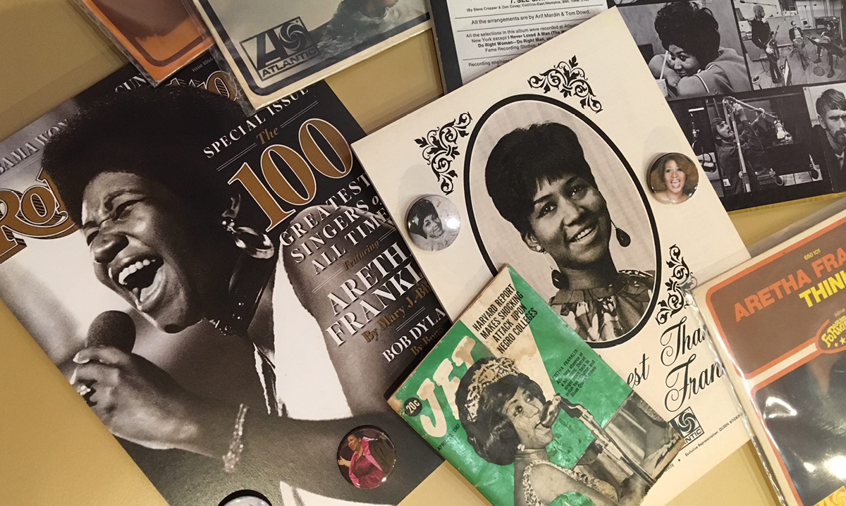 Aretha Franklin exhibit at the Detroit Historical Museum
