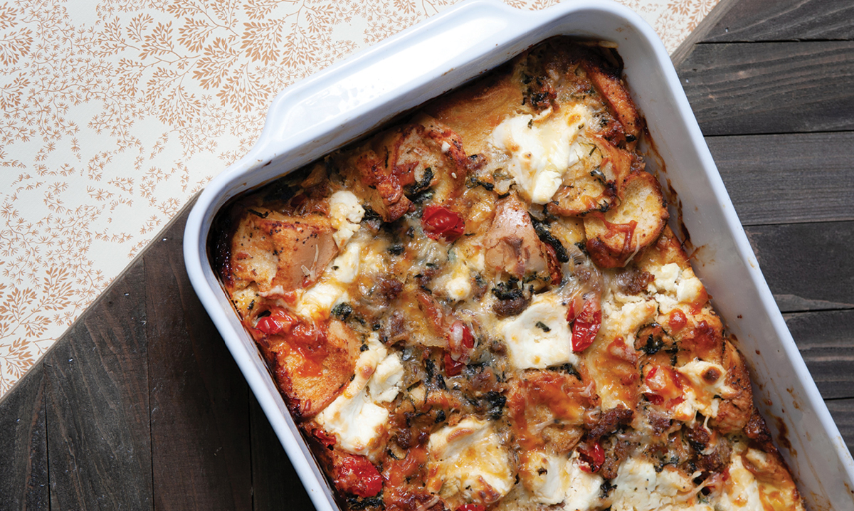 cravings: hungry for more everything bagel cream cheese breakfast bake recipe