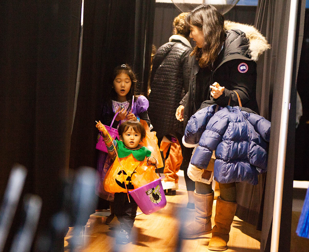 Monster Mash attendees in the Not-So-Scary Maze at Orchard Mall on Oct. 26, 2018.