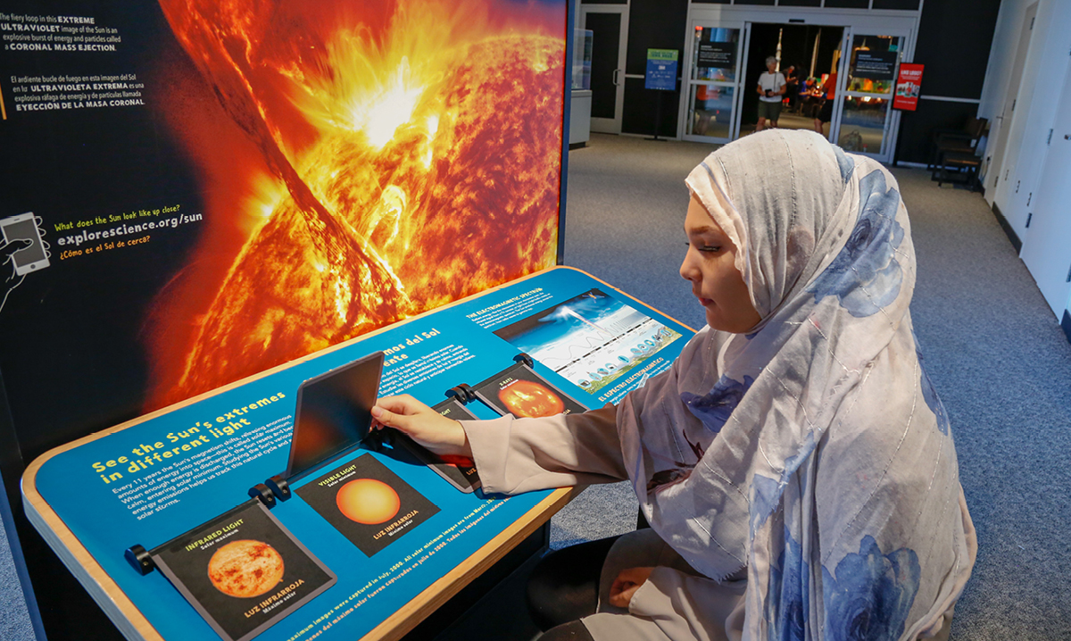 sun, earth, universe exhibition at the michigan science center