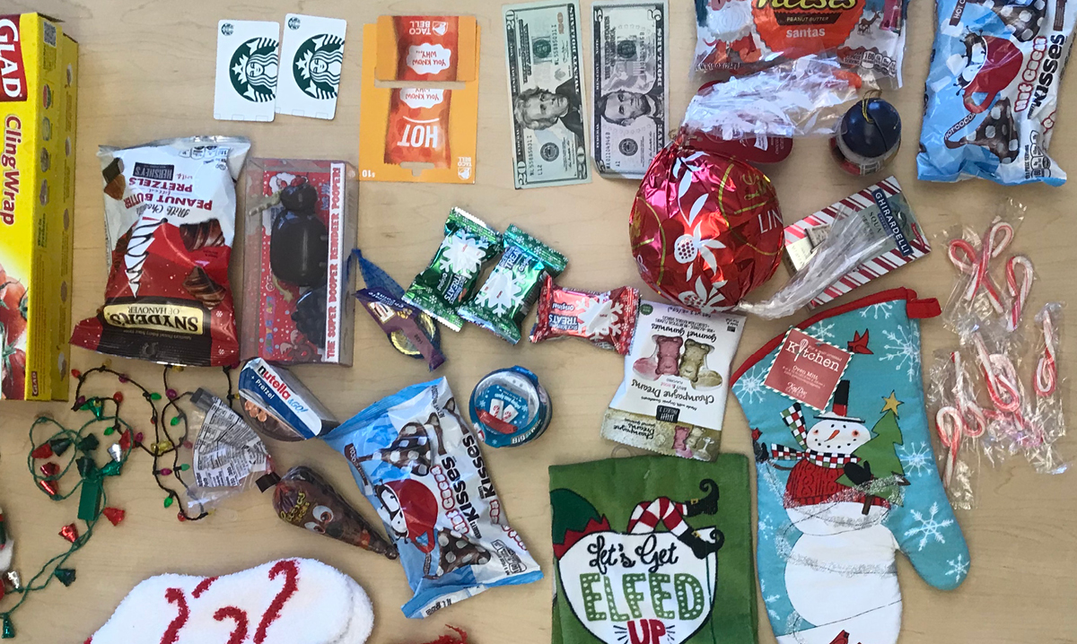 Saran wrap ball game goodies