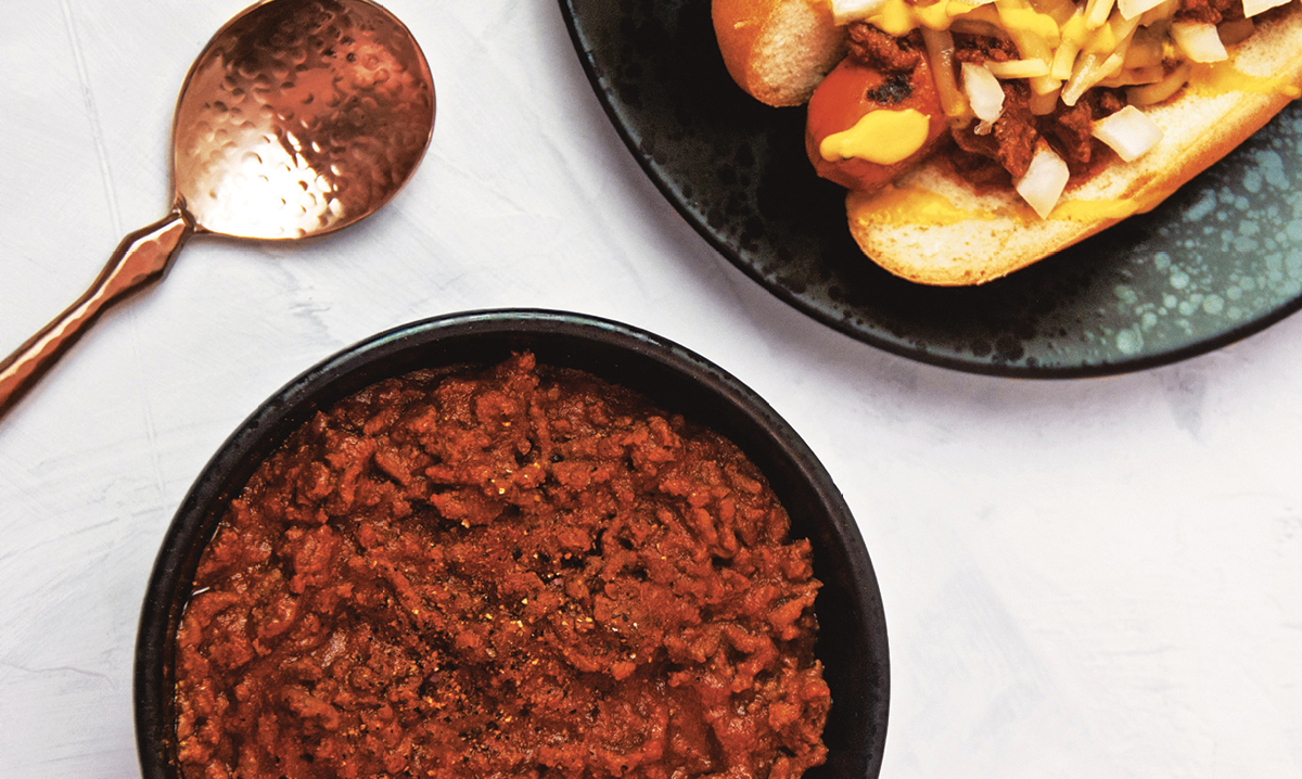 Coney Island style chili from 3-step slow cooker book