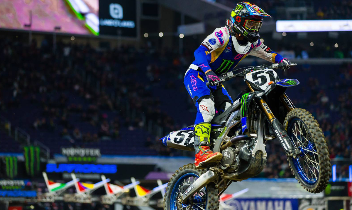 Monster energy supercross at ford field in detroit