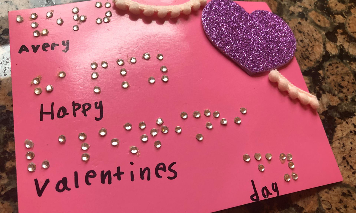 Braille valentine by Royal Oak girl