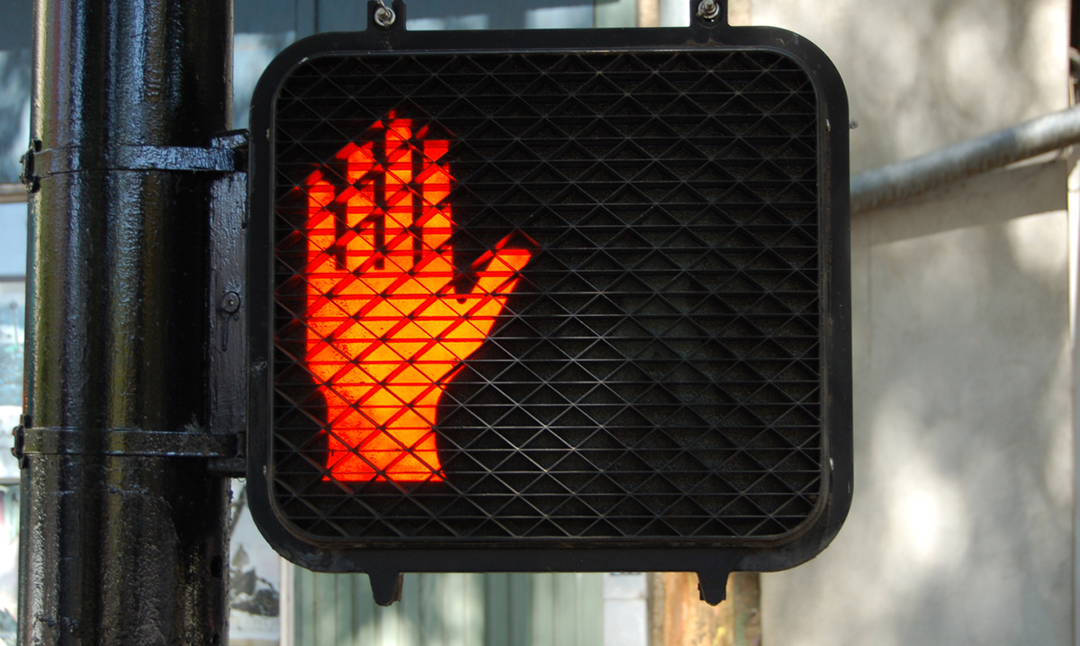 Kids cross the street