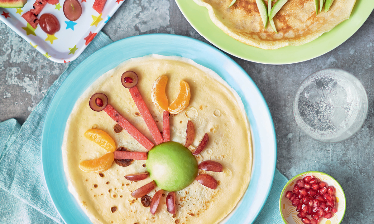 Crepe Pancake Fruit Art From Kids Cookbook