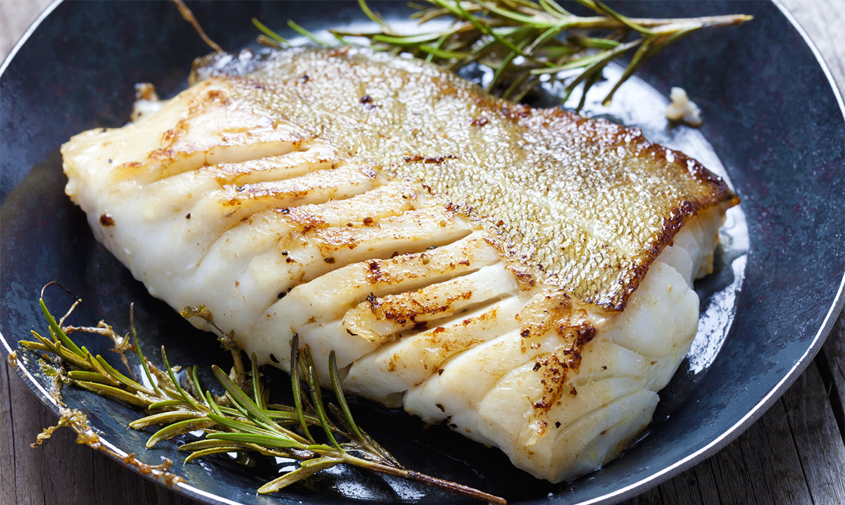 Atlantic cod with rosemary