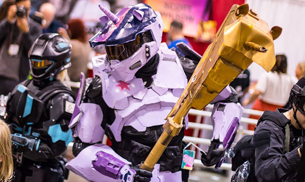 A person in cosplay at Motor City Comic Con