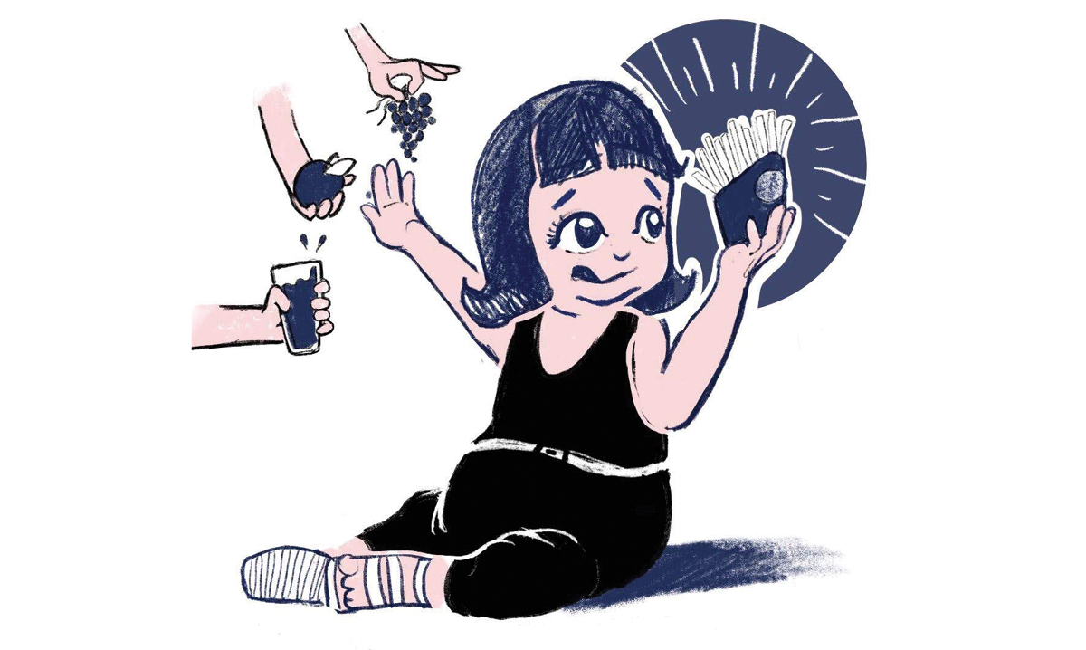 Drawing of three year old turning down food