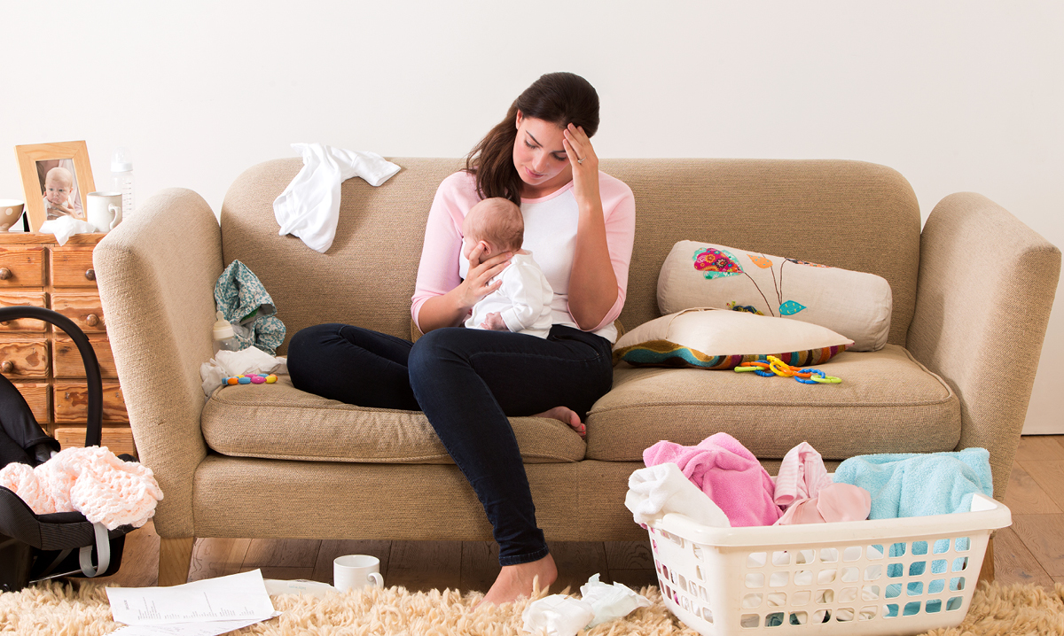 New mom overwhelmed by baby responsibilities