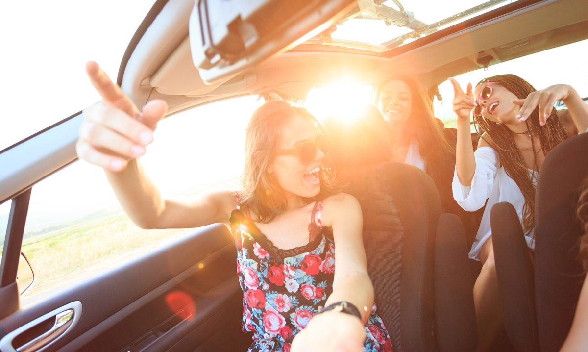 Teens in a car