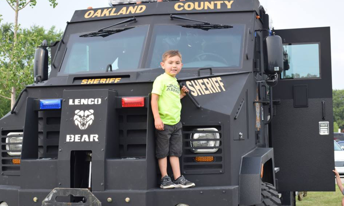 Big Rig Gig at Friendship Park Kid on truck at Big Rig Gig