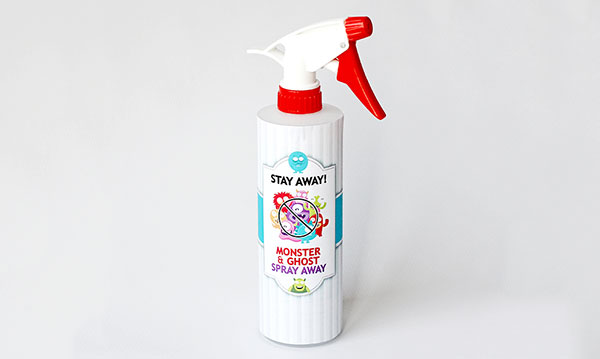 Monster spray bottle on a white background