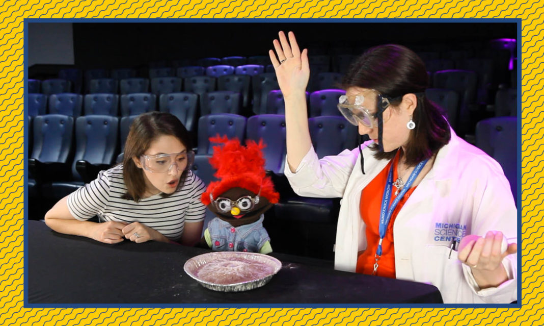 Creating craters in a pie tin