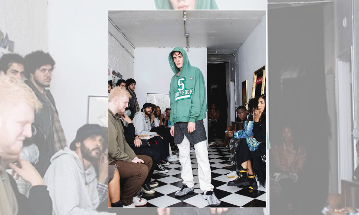 Model poses in marjorie stoneman Douglas school shooting hoodie