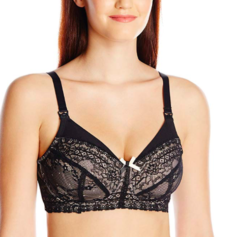 woman wearing panache nursing bra on a white background 