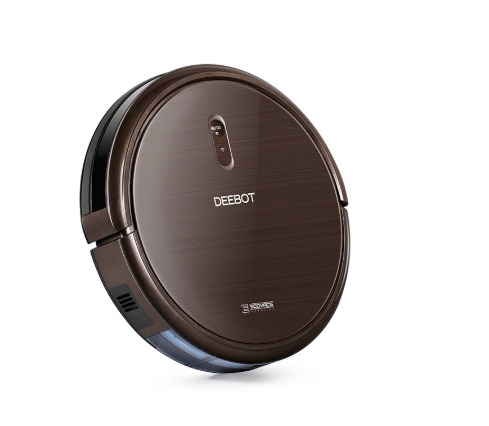 The DEEBOT N79S standing up on a white background