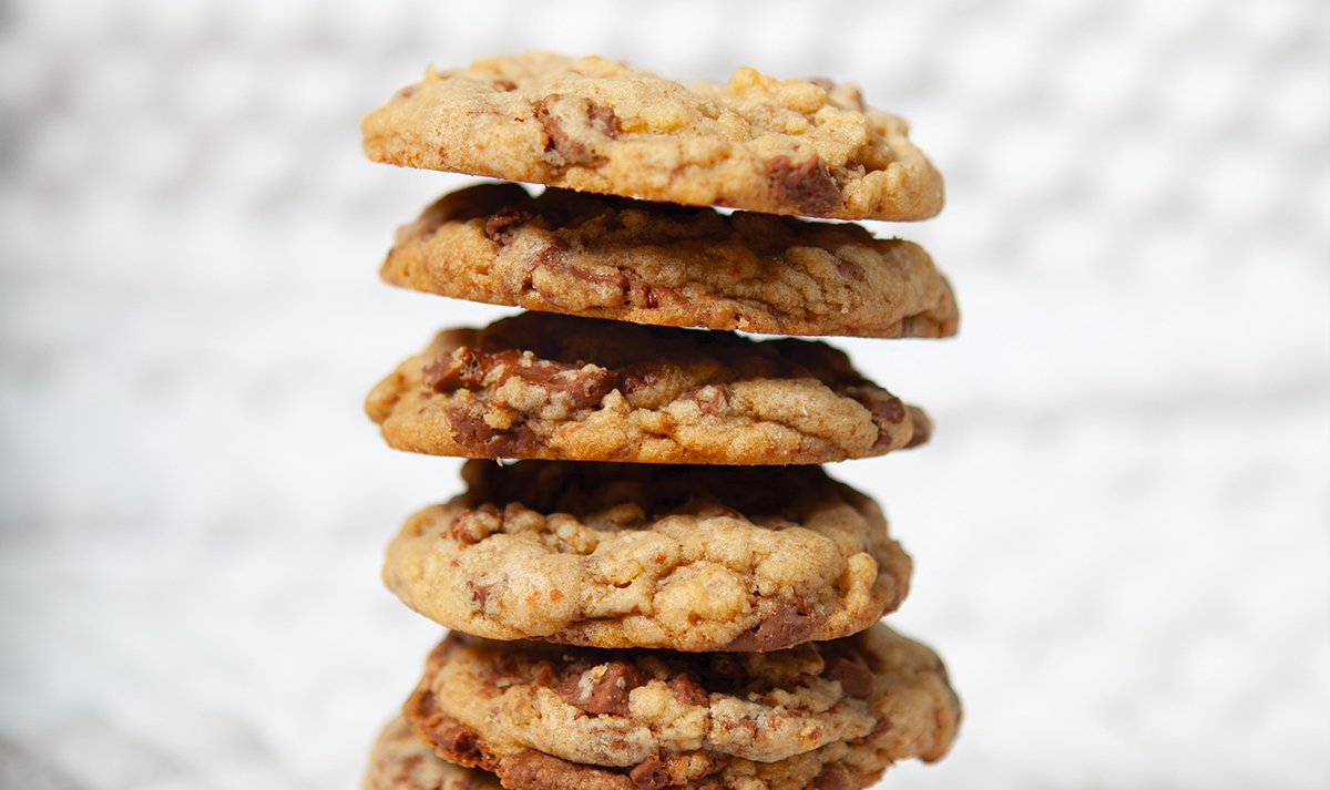 Krisp Kringles cookies on a white background
