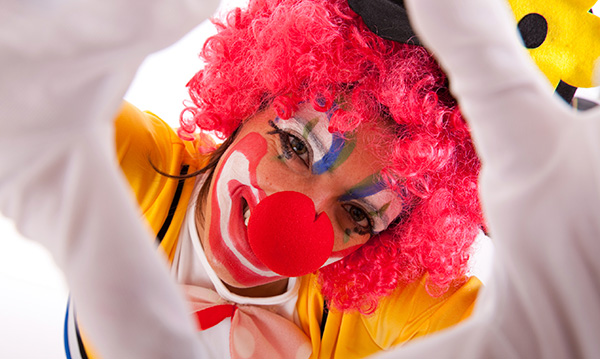 Close-up of a clown