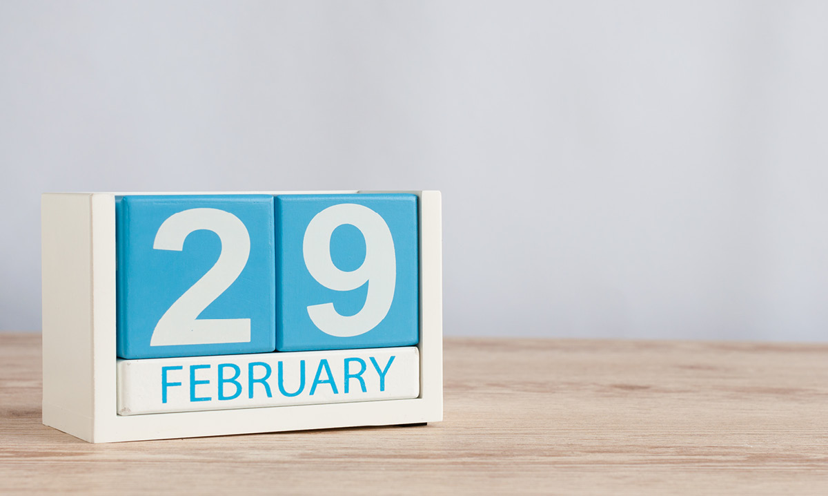 Date blocks that read 29 February