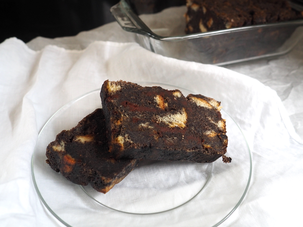 Chocolate bread on a plate