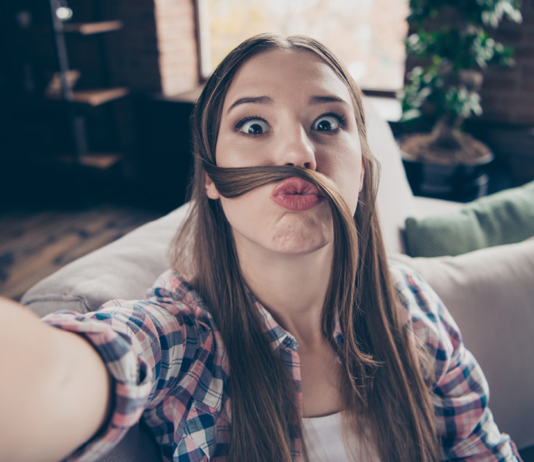 Teen Mermaid Face Painting with Royal Oak Public Library Teen girl making funny face