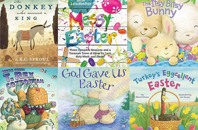 a collage of easter books for kids