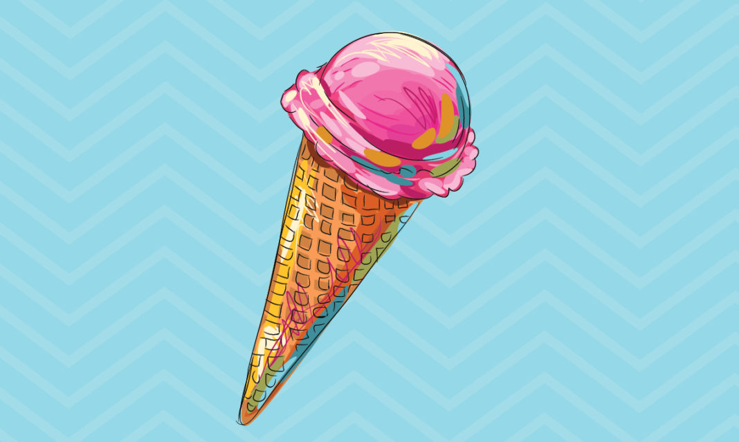 Illustration of an ice cream cone