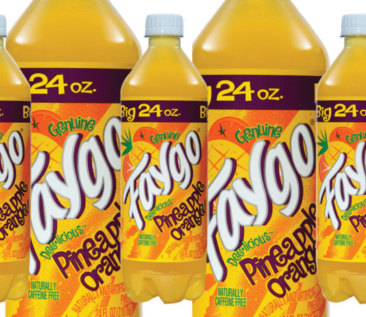 Bottles of Faygo Pineapple Orange
