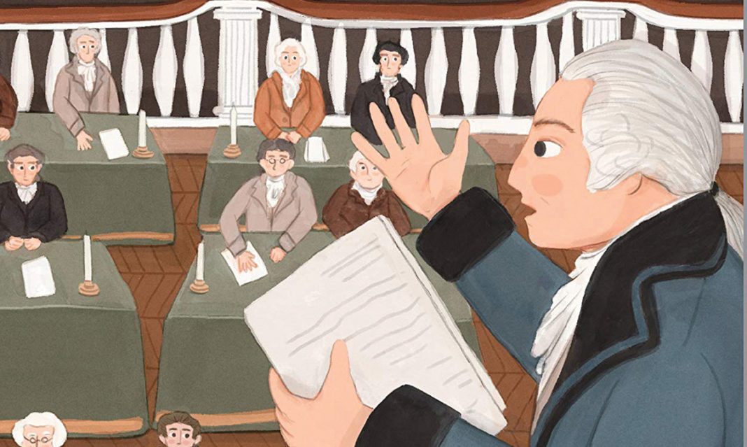Illustration from the cover of one of the books for young Hamilton fans