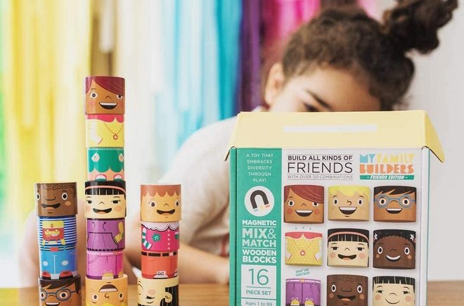 Girl playing with a diverse toy for kids