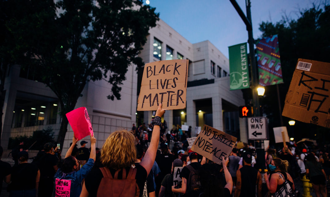 An image of a Black Lives Matter protest