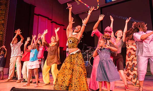 African dance performances at the Concert of Colors in Detroit