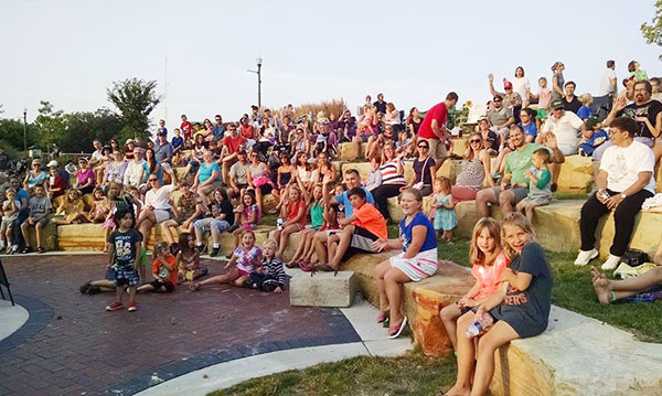 audience for a show put on at the Dexter Daze festival