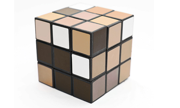 A Rubik's cube with shades of brown