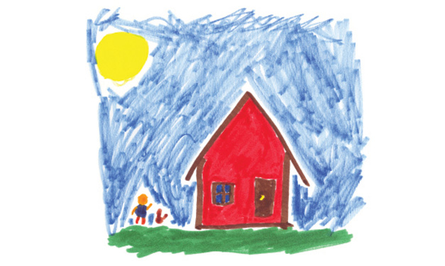 Displaying kids artwork