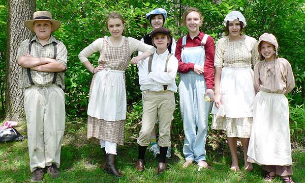 Kids in costume during the Greater Rochester Heritage Days celebration
