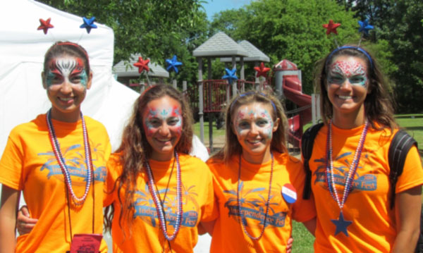 Four people at the Clarkston Independence Fest