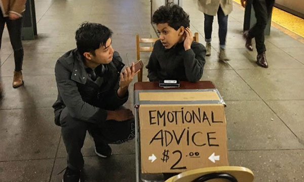 11-Year-Old Offers 'Emotional Advice' to Adults in Subway Station