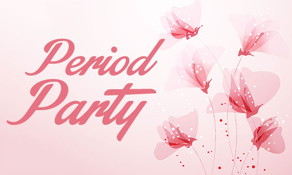 Pink flowers on a pink background next to the words 