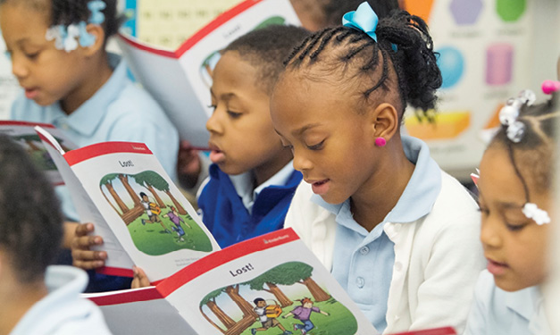 Children reading books