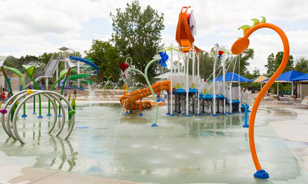 A splash park in Michigan