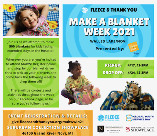 Make A Blanket Week at Suburban Collection Showplace in Novi