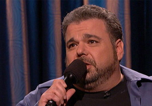 Comedian Brian Scolaro with Nate Armbruster and Jani Tillery at Mark Ridley’s Comedy Castle in Royal Oak
