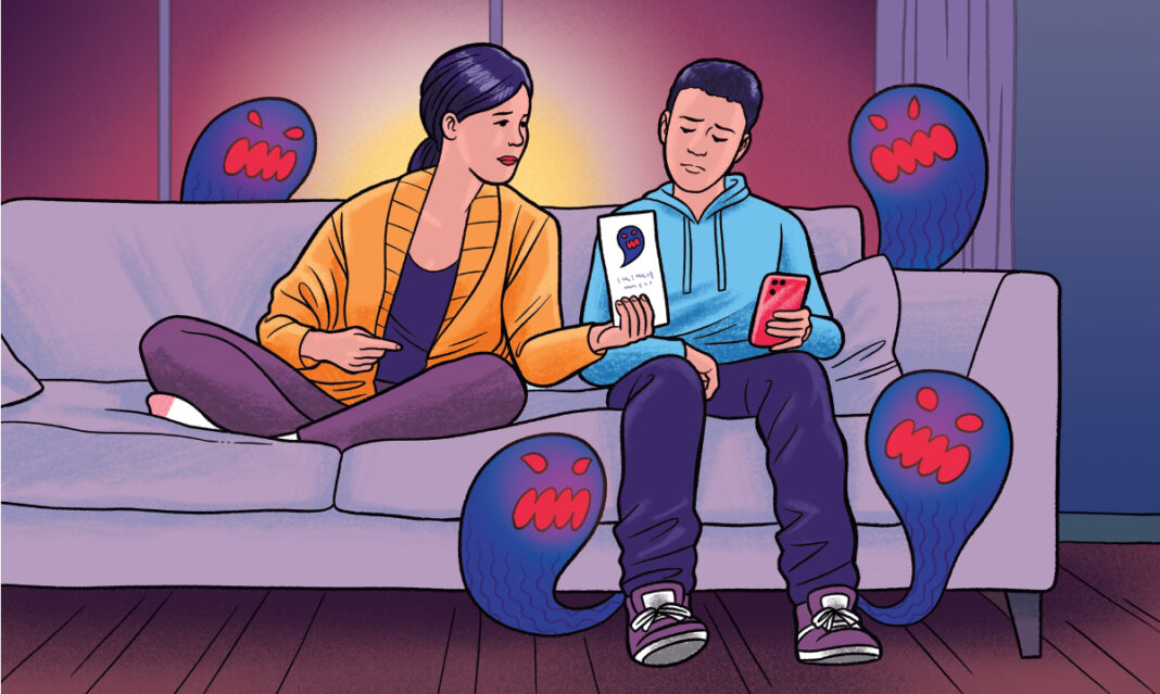 talking-about-suicide-illustration-of-mother-and-son-sitting-on-sofa-talking